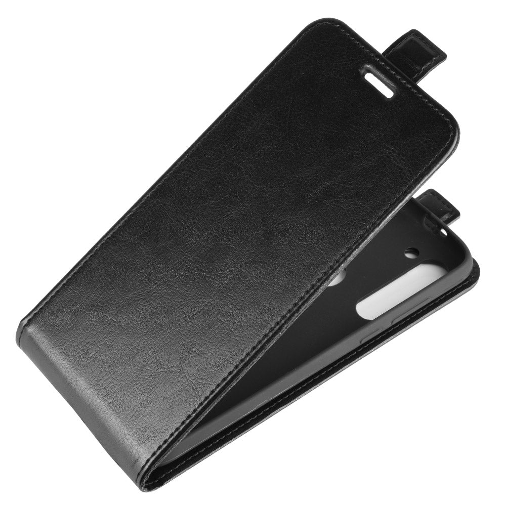 Vertical Flip Crazy Horse Leather with Card Holder Shell for Motorola Moto G8 Power