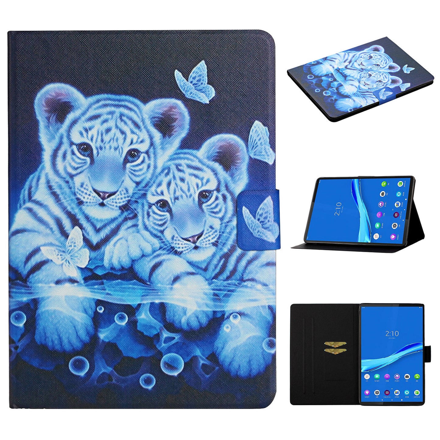 Pattern Printing Card Slots Stand Leather Cover for Lenovo Tab M10 Plus TB-X606F