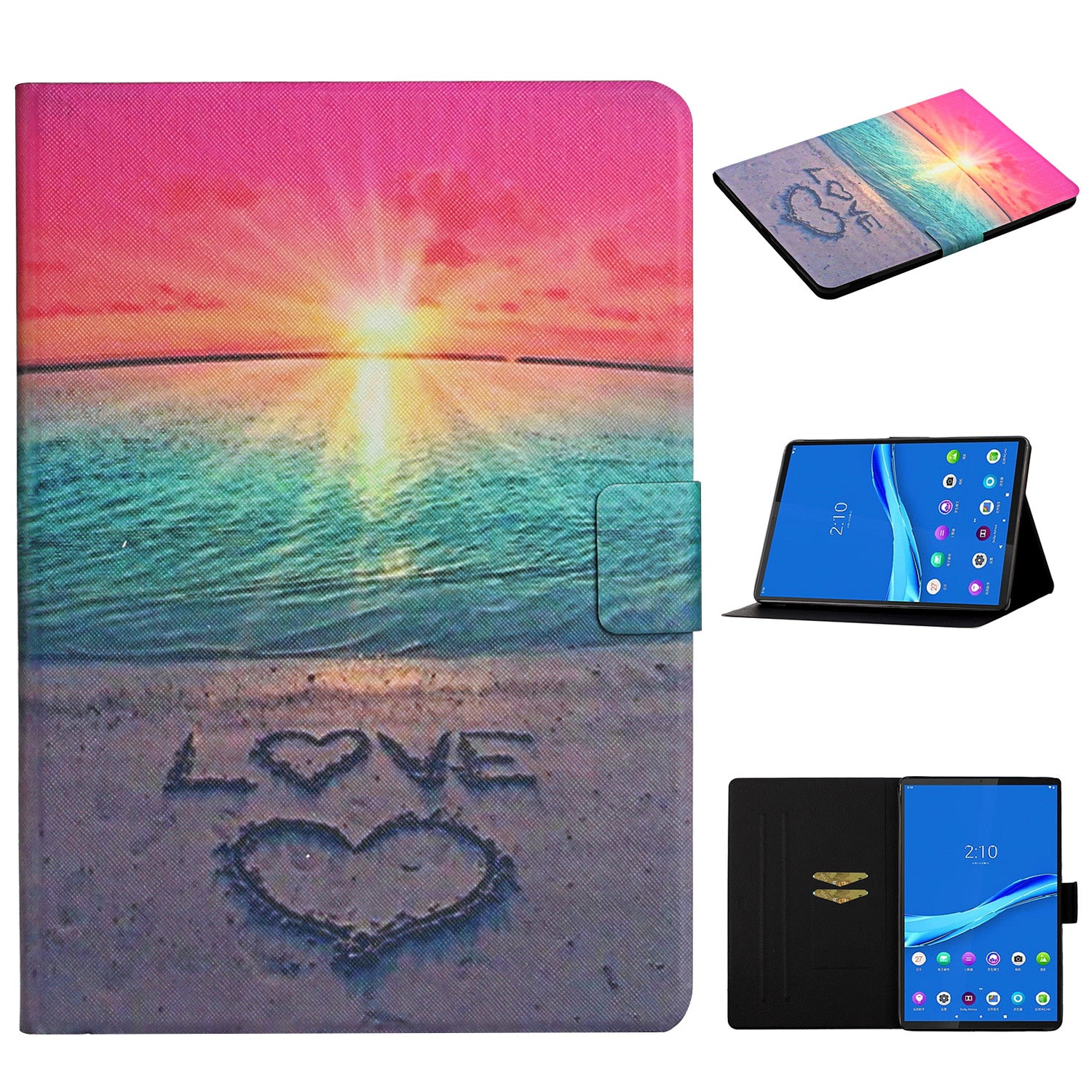 Pattern Printing Card Slots Stand Leather Cover for Lenovo Tab M10 Plus TB-X606F