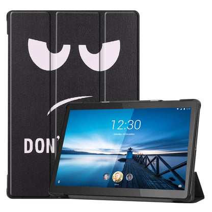 Pattern Printing Leather Tri-fold Tablet Flip Cover for Lenovo M10 FHD REL TB-X605FC