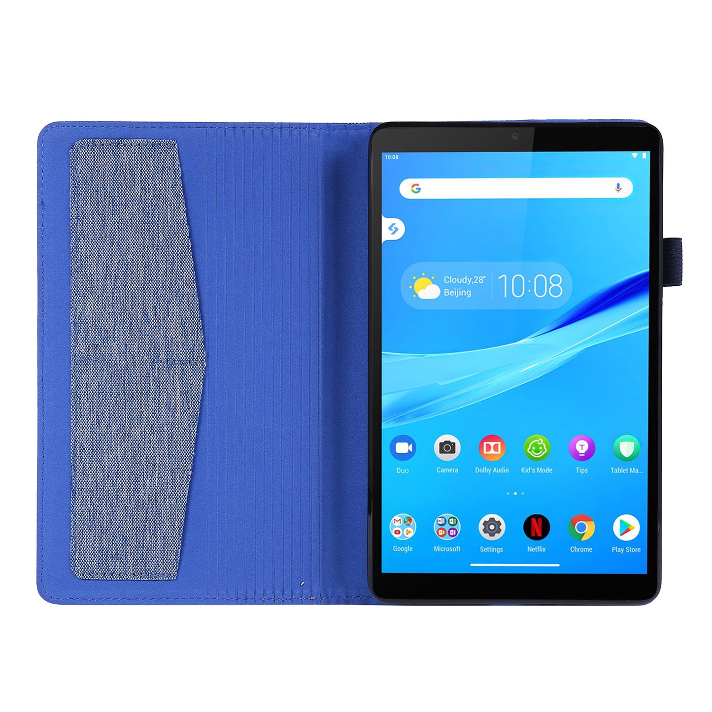 Cloth Texture Card Slots Stand Leather Cover for Lenovo Tab M8/Tab M8 (2nd Gen)