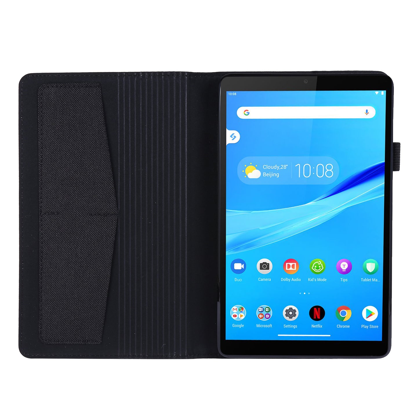 Cloth Texture Card Slots Stand Leather Cover for Lenovo Tab M8/Tab M8 (2nd Gen)