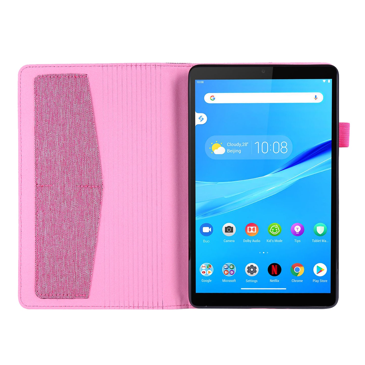 Cloth Texture Card Slots Stand Leather Cover for Lenovo Tab M8/Tab M8 (2nd Gen)