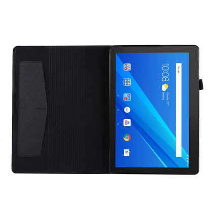 Cloth Texture Leather Tablet Shell with Card Holder Stand for Lenovo Tab E10