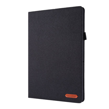 Cloth Texture Leather Tablet Shell with Card Holder Stand for Lenovo Tab E10