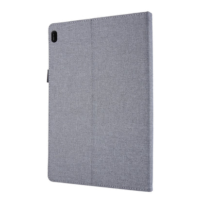 Cloth Texture Leather Tablet Shell with Card Holder Stand for Lenovo Tab E10