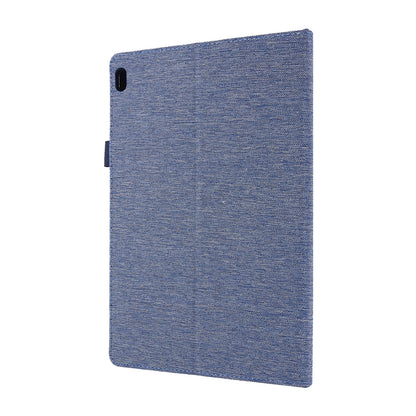 Cloth Texture Leather Tablet Shell with Card Holder Stand for Lenovo Tab E10