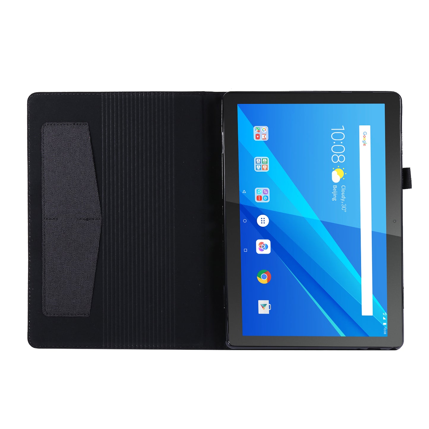 Cloth Texture Card Holder Stand Leather Case for Lenovo Tab P10