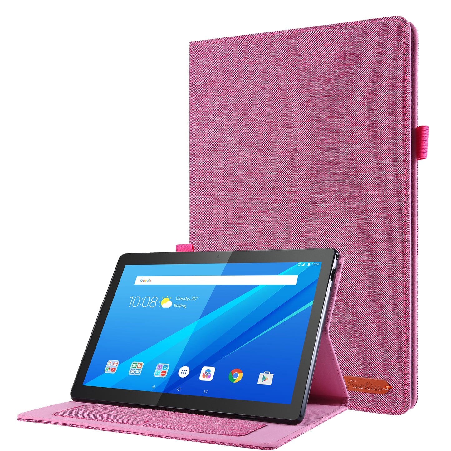 Cloth Texture Card Holder Stand Leather Case for Lenovo Tab P10