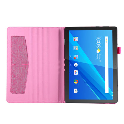 Cloth Texture Card Holder Stand Leather Case for Lenovo Tab P10