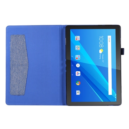 Cloth Texture Card Holder Stand Leather Case for Lenovo Tab P10