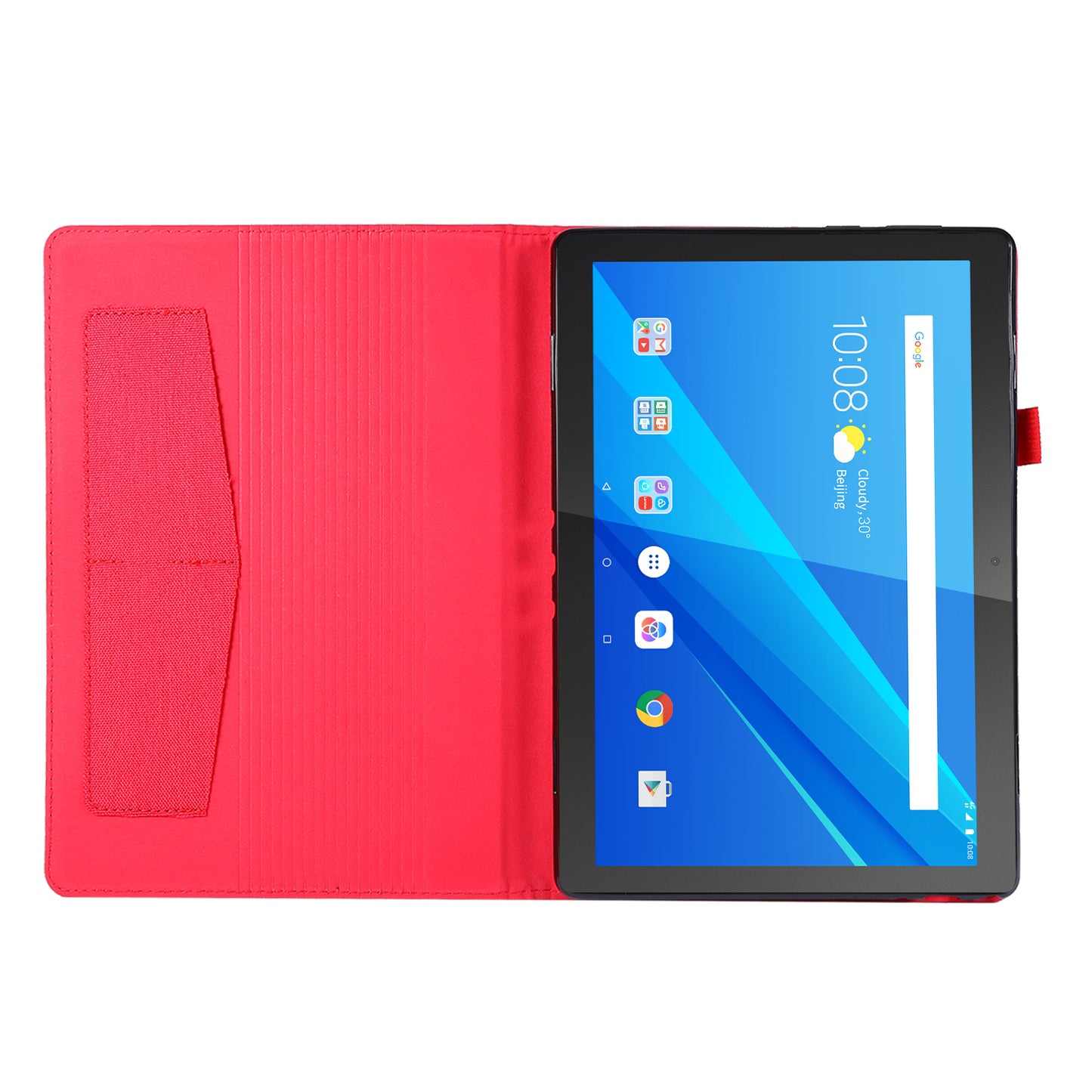 Cloth Texture Card Holder Stand Leather Case for Lenovo Tab P10