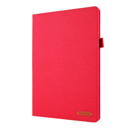 Cloth Texture Card Holder Stand Leather Case for Lenovo Tab P10