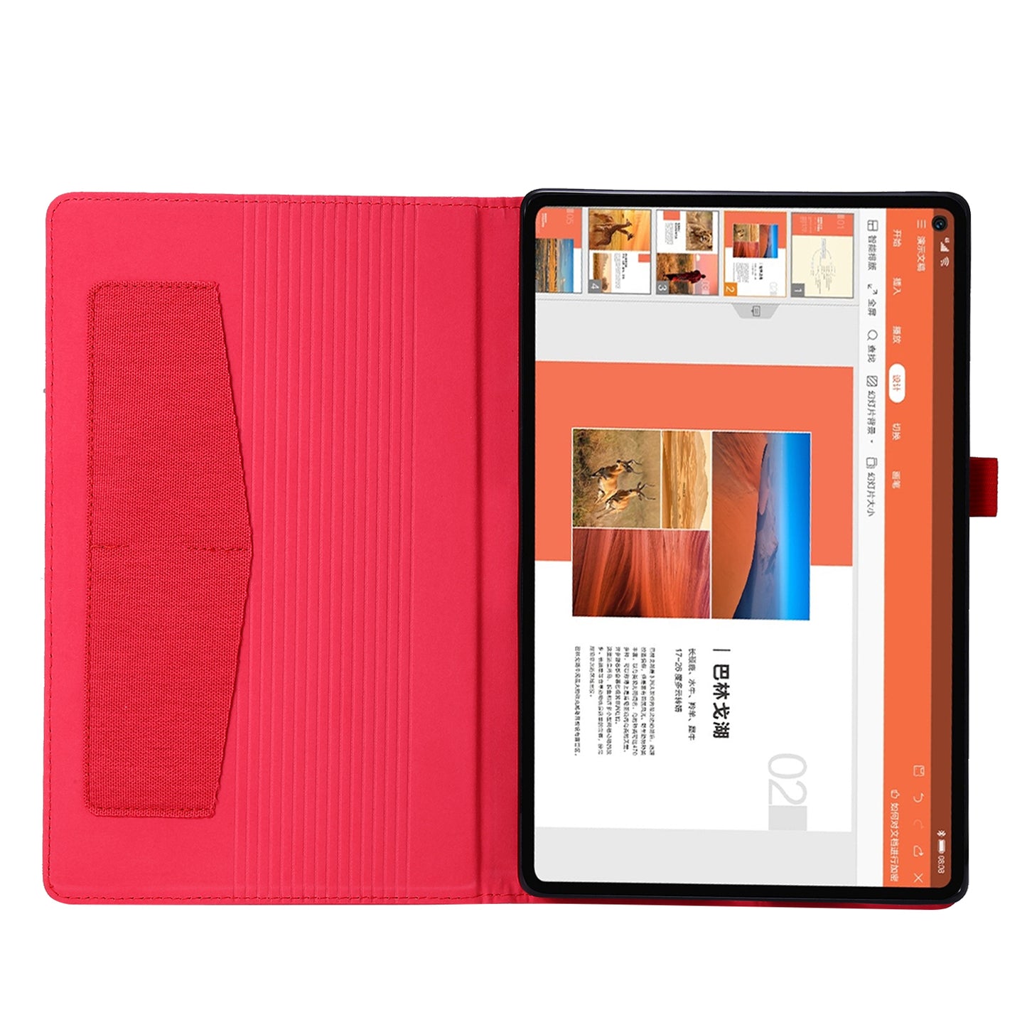 For Lenovo Tab M10 Plus Leather Case Scratch Resistant Flip Tablet Cover with Stand Card Slots