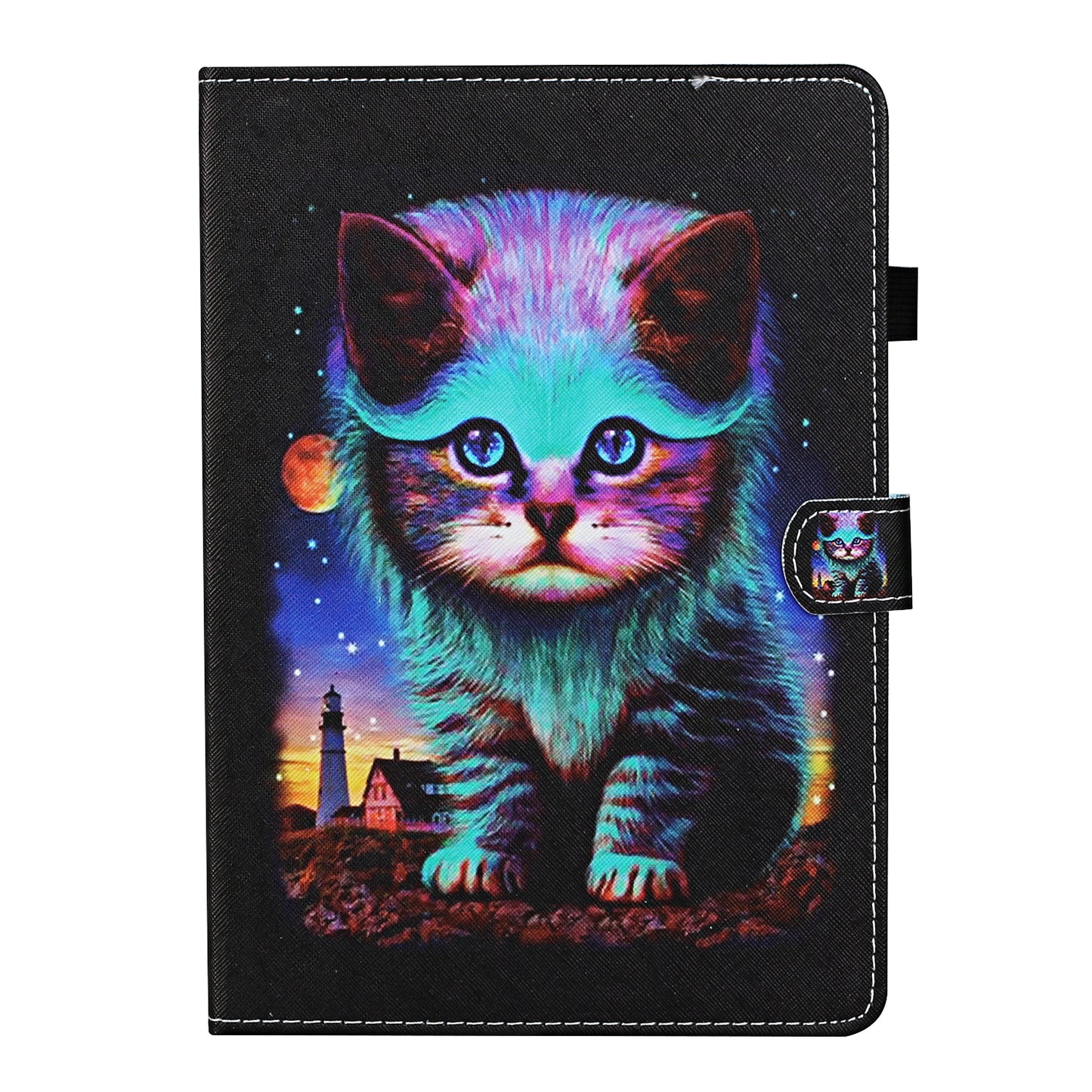 Pattern Printing Card Slots Stand Flip Leather Protective Case for Lenovo Tab M10 Plus TB-X606F