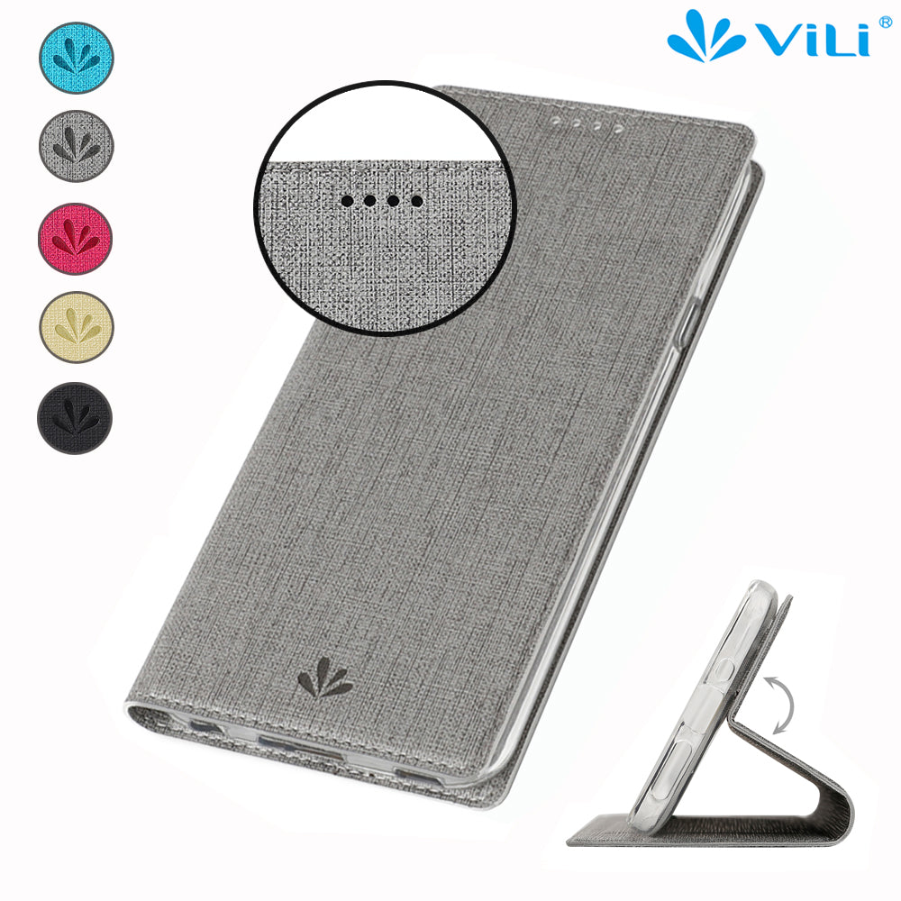 VILI DMX Card Holder Leather Stand Shell Mobile Phone Cover for Motorola Edge Plus