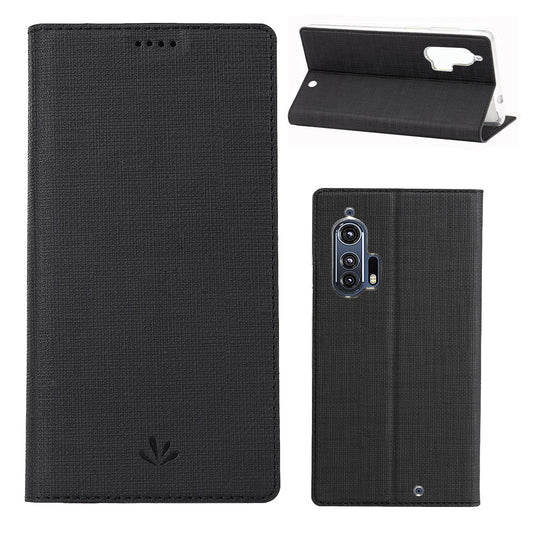 VILI DMX Card Holder Leather Stand Shell Mobile Phone Cover for Motorola Edge Plus