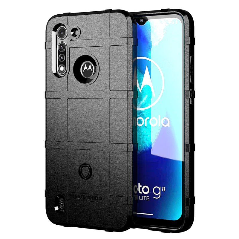 Anti-shock Square Grid Texture Thicken TPU Case for Motorola Moto G8 Power Lite