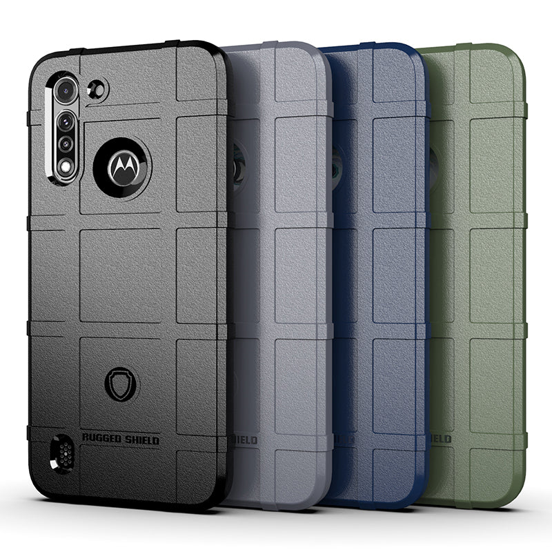 Anti-shock Square Grid Texture Thicken TPU Case for Motorola Moto G8 Power Lite