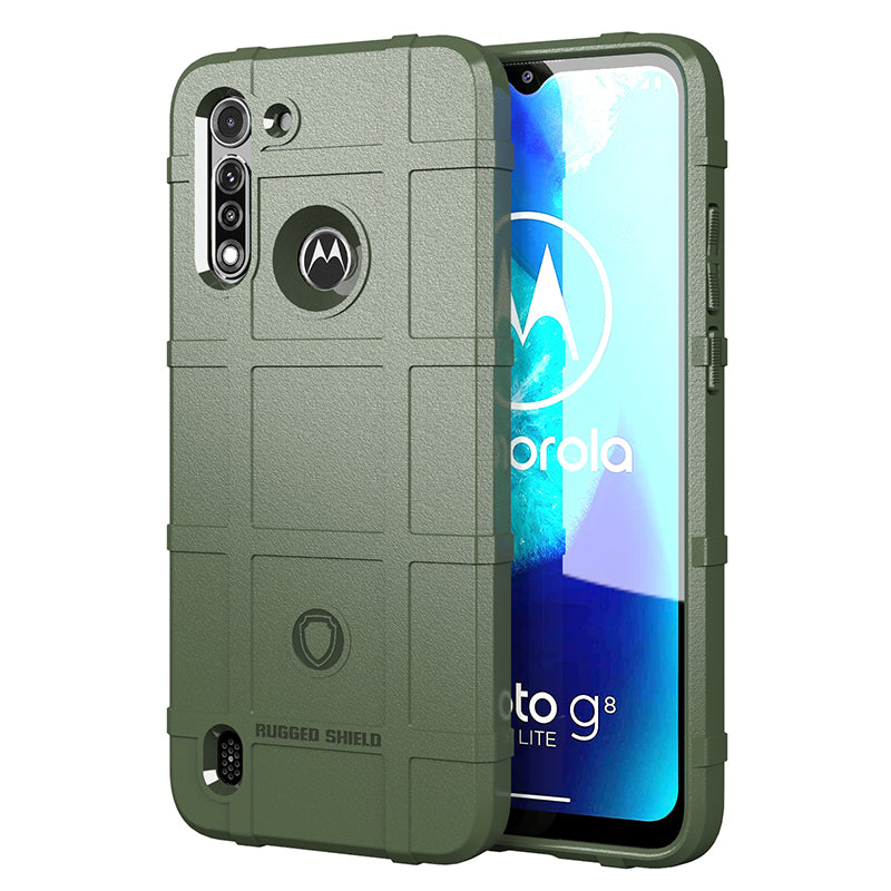 Anti-shock Square Grid Texture Thicken TPU Case for Motorola Moto G8 Power Lite