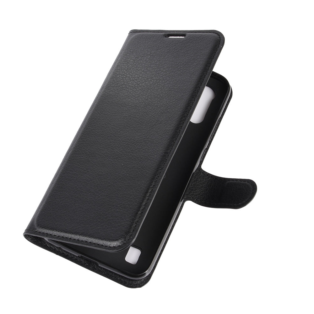 Litchi Surface with Wallet Leather Shell for Motorola Moto E6s (2020)