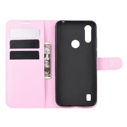 Litchi Surface with Wallet Leather Shell for Motorola Moto E6s (2020)