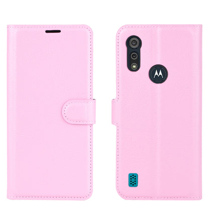 Litchi Surface with Wallet Leather Shell for Motorola Moto E6s (2020)