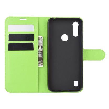 Litchi Surface with Wallet Leather Shell for Motorola Moto E6s (2020)