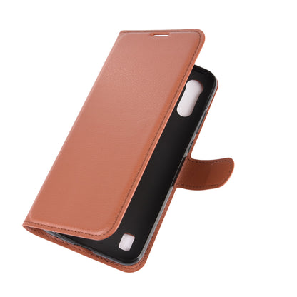 Litchi Surface with Wallet Leather Shell for Motorola Moto E6s (2020)