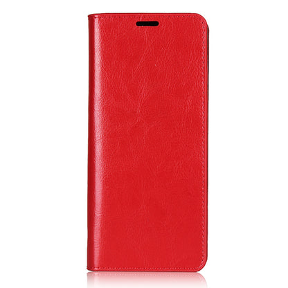 Crazy Horse Skin Genuine Leather Cover for Motorola Edge Plus