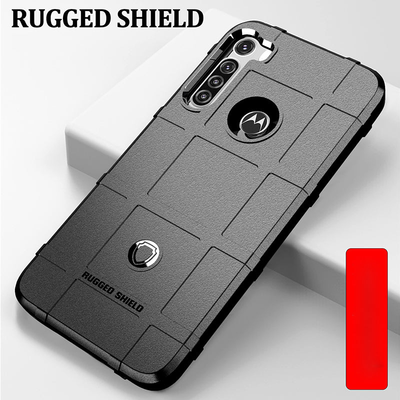 Rugged Square Grid Texture Anti-shock TPU Phone Case for Motorola Moto One Fusion Plus