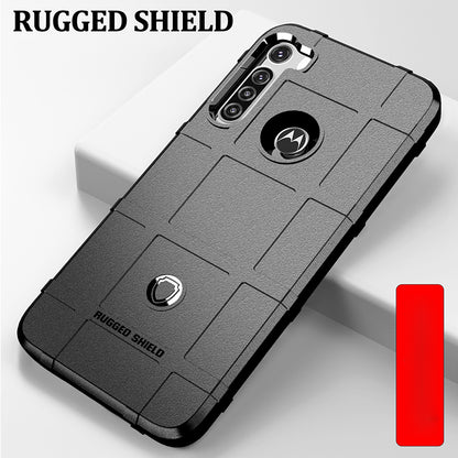 Rugged Square Grid Texture Anti-shock TPU Phone Case for Motorola Moto One Fusion Plus