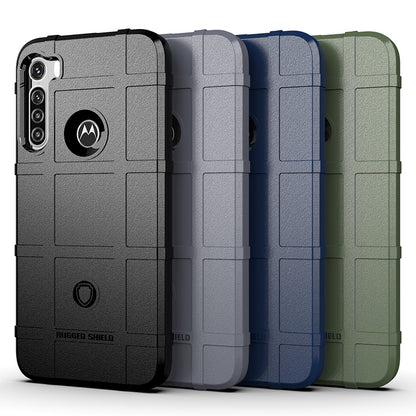 Rugged Square Grid Texture Anti-shock TPU Phone Case for Motorola Moto One Fusion Plus