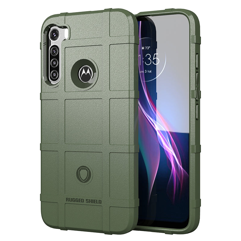 Rugged Square Grid Texture Anti-shock TPU Phone Case for Motorola Moto One Fusion Plus