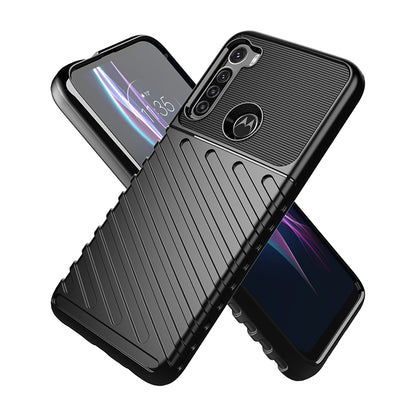 Thunder Series Twill Texture Soft TPU Phone Case for Motorola Moto One Fusion Plus