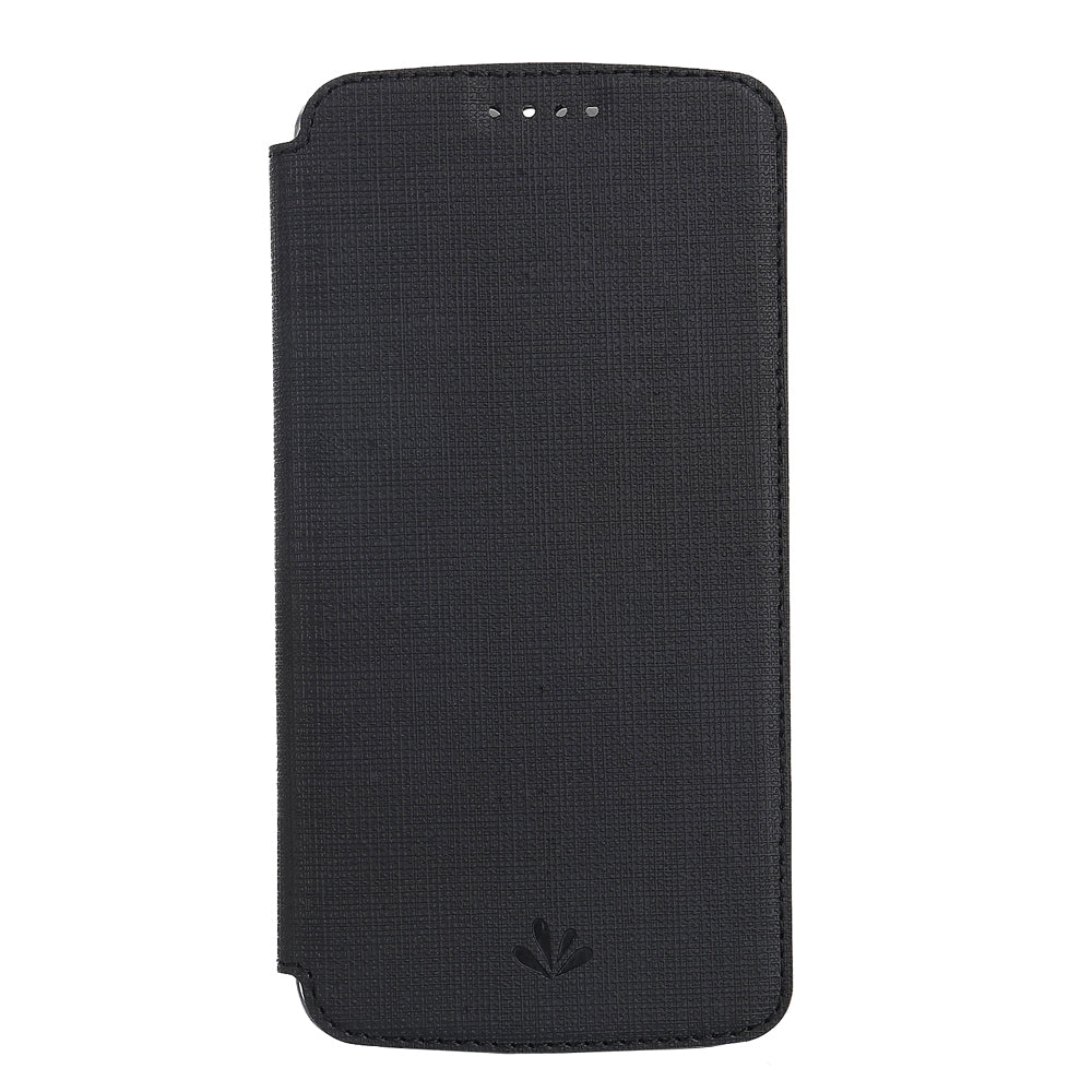 VILI DMX Cross Texture Leather Card Holder Case for Motorola Moto G Power