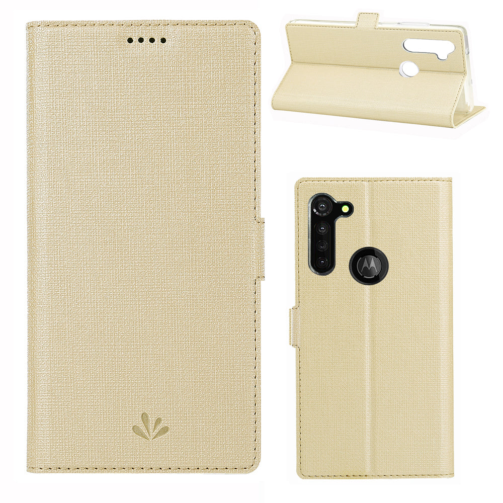 VILI DMK Leather Double Cards Side Buckle Style Phone Cover for Motorola Moto G Stylus/Moto G Pro