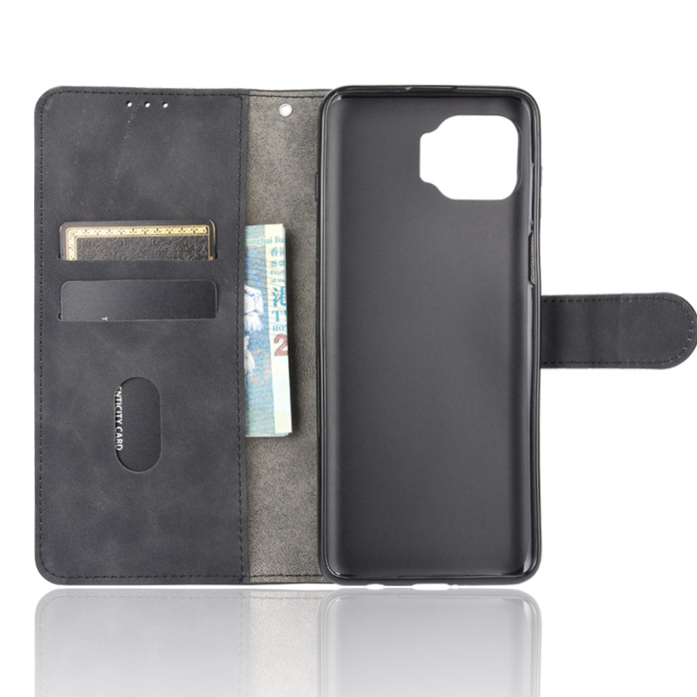 Skin-touch Wallet Stand Leather Flip Cover for Motorola Moto G 5G Plus