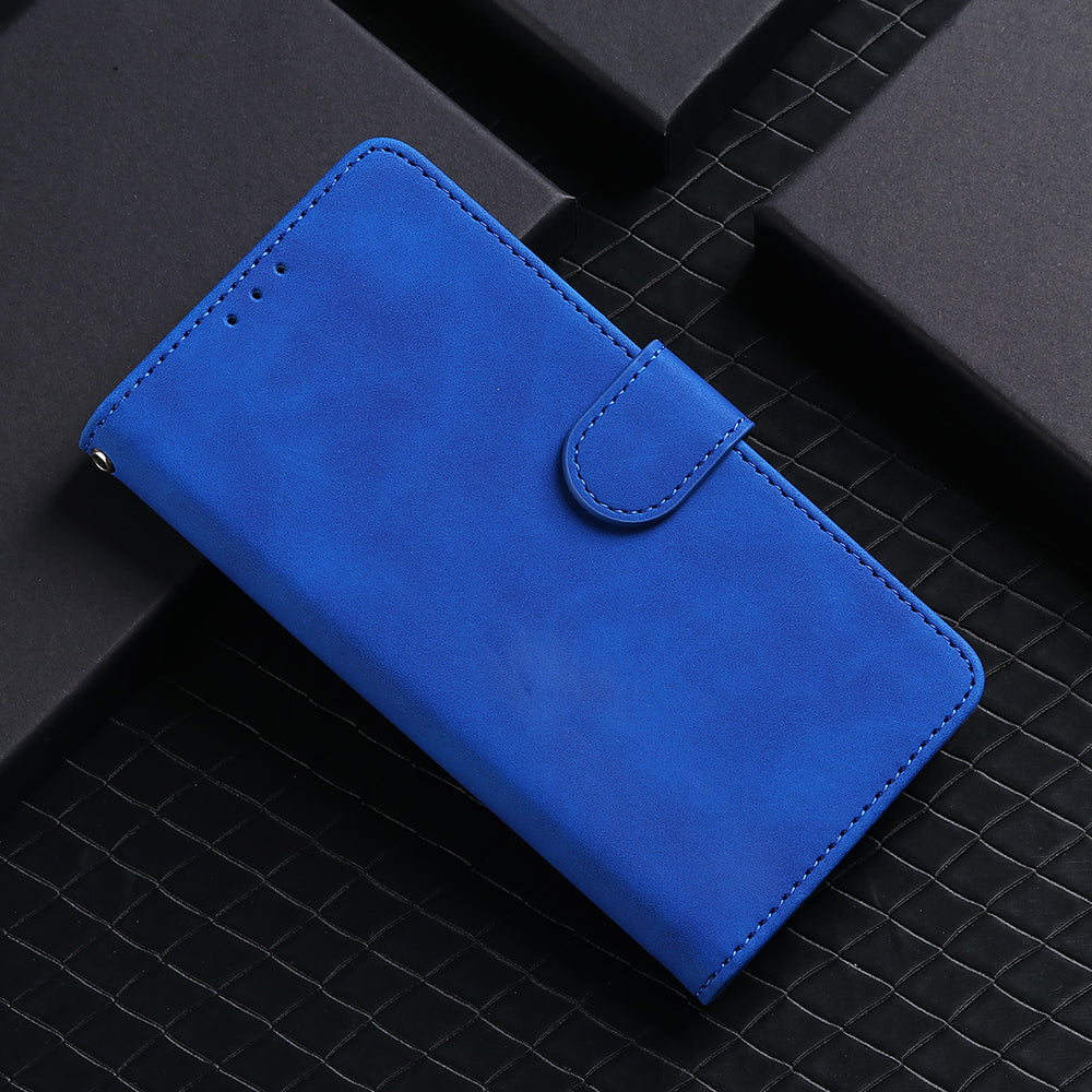 Skin-touch Wallet Stand Leather Flip Cover for Motorola Moto G 5G Plus