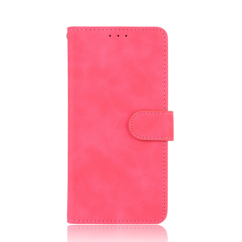 Skin-touch Wallet Stand Leather Flip Cover for Motorola Moto G 5G Plus