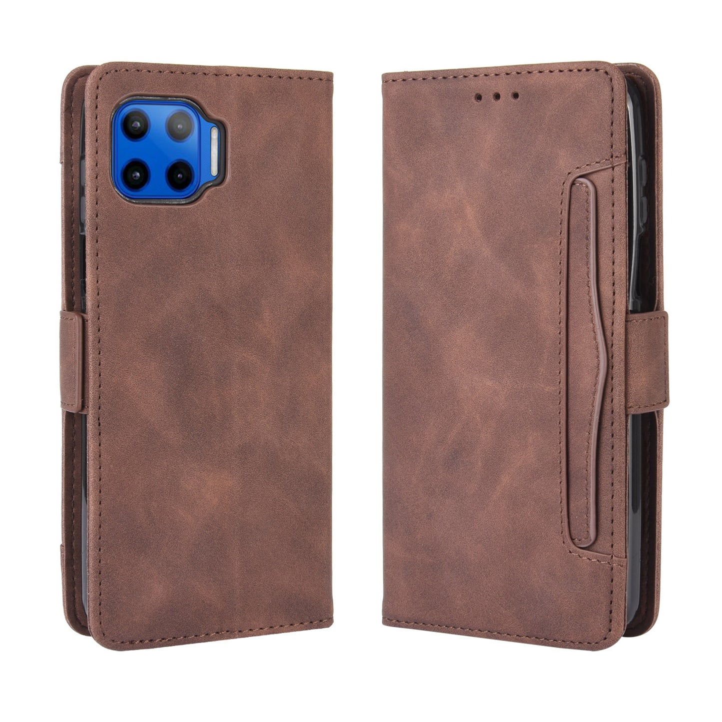 Wallet Stand Flip Leather Protective Case for Motorola Moto G 5G Plus