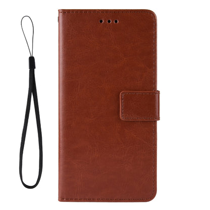 Crazy Horse PU Leather Wallet Stand Case for Motorola Edge