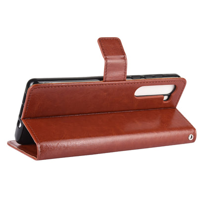 Crazy Horse PU Leather Wallet Stand Case for Motorola Edge