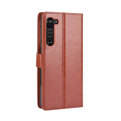 Crazy Horse PU Leather Wallet Stand Case for Motorola Edge