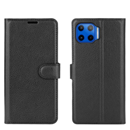 Litchi Grain Wallet Stand Leather Cover for Motorola Moto G 5G Plus