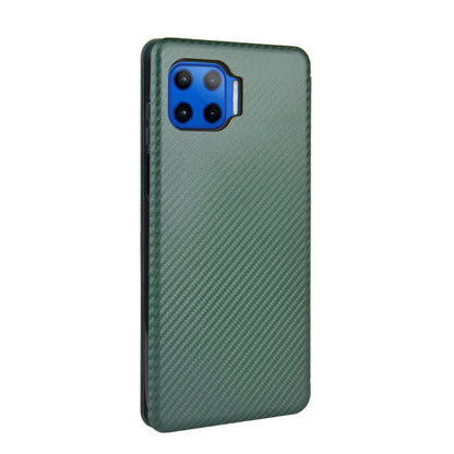 Auto-absorbed Carbon Fiber Texture Stand Leather Case for Motorola Moto G 5G Plus