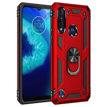 360° Rotatable Ring Kickstand Armor PC+TPU Combo Case for Motorola Moto G8 Power Lite