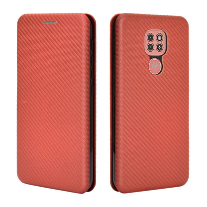 Carbon Fiber Skin Auto-absorbed Leather Cover for Motorola Moto G9 (India)/Moto G9 Play