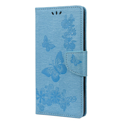 Imprint Butterfly Flower Leather Shell for Motorola Moto G9 Play