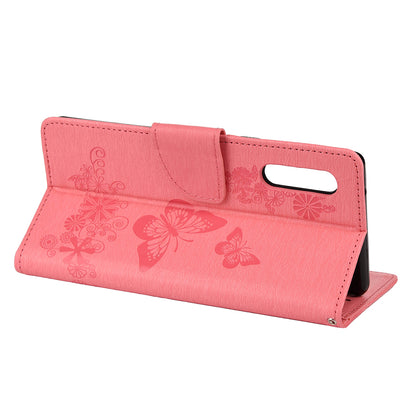 Imprint Butterfly Flower Leather Case for LG Velvet